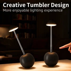 LED Night Light Rechargeable Modern Table Lamp with Remote Control, Touch Sensor, RGB Ambient Lighting for Bedroom Bedside Decor